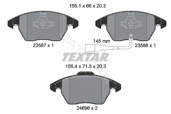 Тормозные колодки TEXTAR 2469602