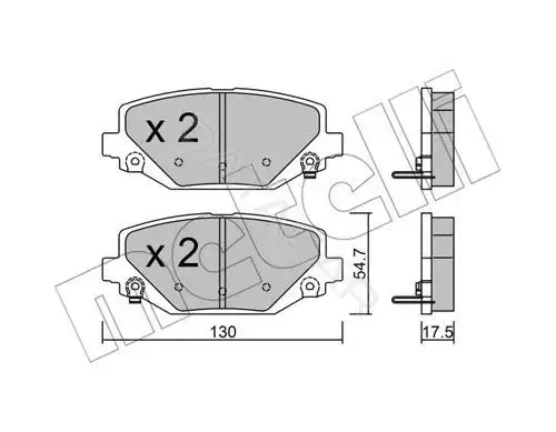 Тормозные колодки METELLI 22-0947-0