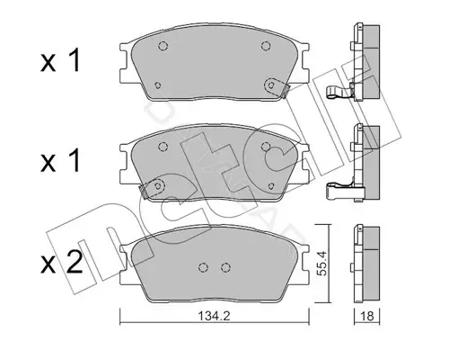 Тормозные колодки METELLI 22-1374-0