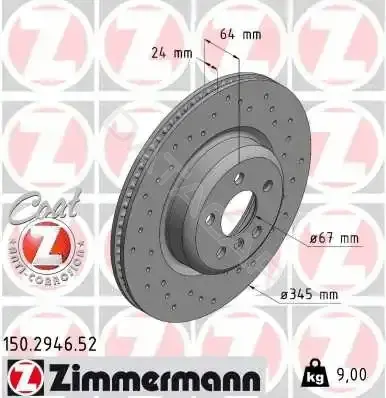 Тормозные диски ZIMMERMANN 150.2946.52