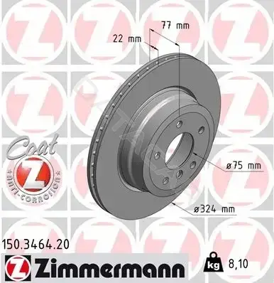 Тормозные диски ZIMMERMANN 150.3464.20