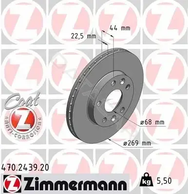 Тормозные диски ZIMMERMANN 470.2439.20