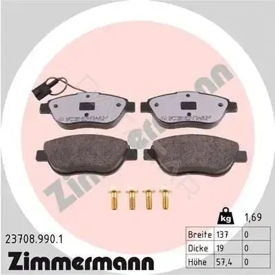 Тормозные колодки ZIMMERMANN 23708.990.1