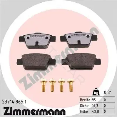 Тормозные колодки ZIMMERMANN 23714.965.1