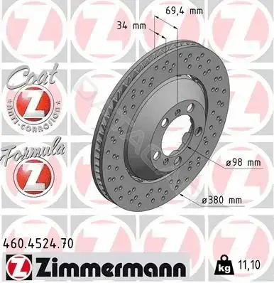 Тормозные диски ZIMMERMANN 460.4524.70