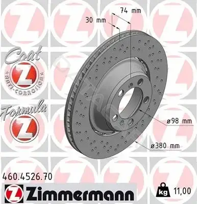 Тормозные диски ZIMMERMANN 460.4526.70