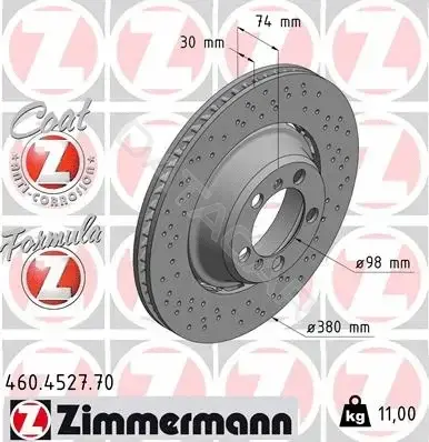 Тормозные диски ZIMMERMANN 460.4527.70
