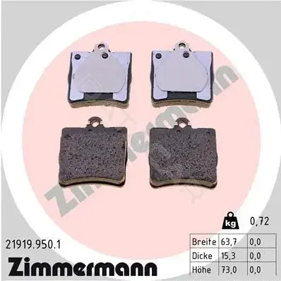 Тормозные колодки ZIMMERMANN 21919.950.1