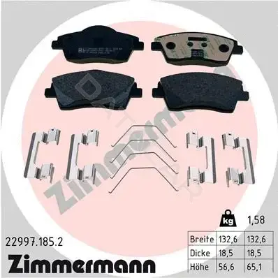 Тормозные колодки ZIMMERMANN 22997.185.2