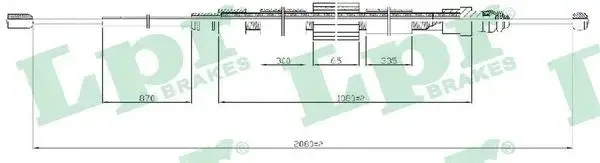 Трос ручника LPR/AP/RAL C0716B