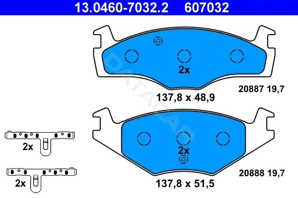 Тормозные колодки ATE 13.0460-7032.2