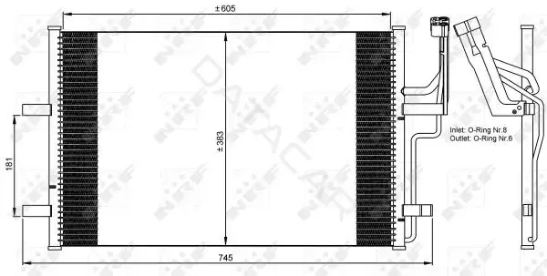 Радиатор кондиционера NRF 35507