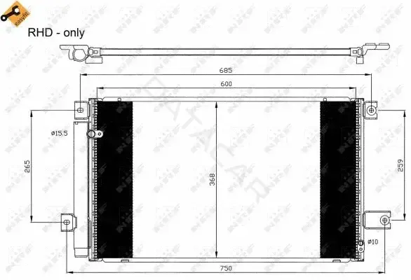 Радиатор кондиционера NRF 35629