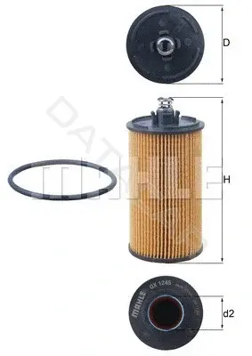 Масляный фильтр KNECHT/MAHLE OX1245D