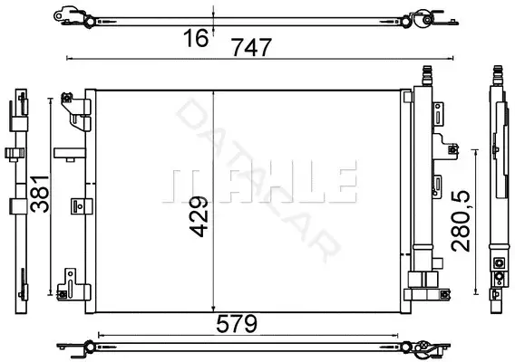 Радиатор кондиционера KNECHT/MAHLE AC635000S