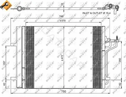 Радиатор кондиционера NRF 350052