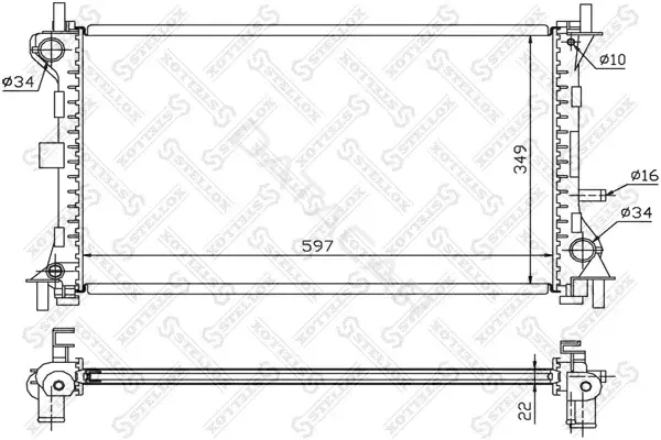 Радиатор охлаждения STELLOX 10-25129-SX