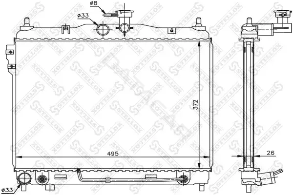 Радиатор охлаждения STELLOX 10-25303-SX