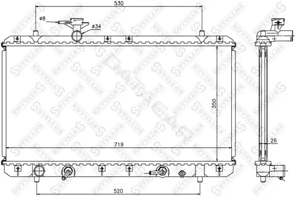 Радиатор охлаждения STELLOX 10-25459-SX
