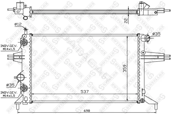 Радиатор охлаждения STELLOX 10-26066-SX
