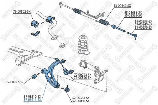 Рычаги STELLOX 57-03511-SX