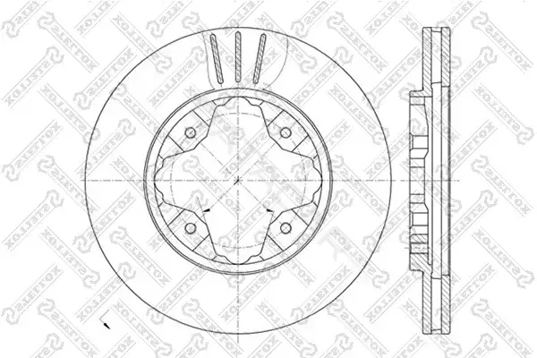 Тормозные диски STELLOX 6020-9941V-SX
