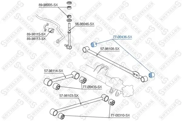 Сайлентблок рычага STELLOX 77-00436-SX