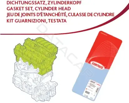 Комплект прокладок двигателя CORTECO 417419P