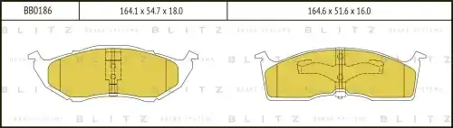 Тормозные колодки BLITZ BB0186
