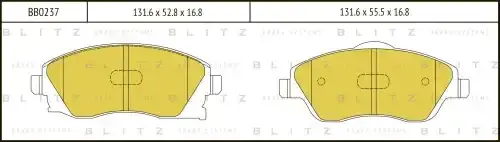 Тормозные колодки BLITZ BB0237