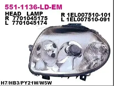 Фары DEPO 551-1136L-LD-EM