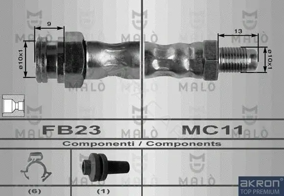 Тормозные шланги MALO 8400