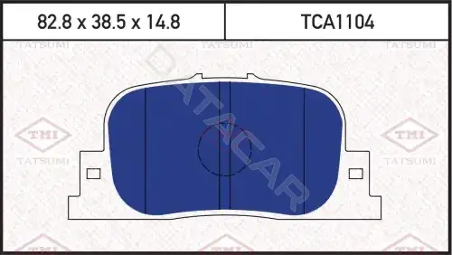 Тормозные колодки TATSUMI TCA1104