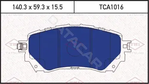 Тормозные колодки TATSUMI TCA1016