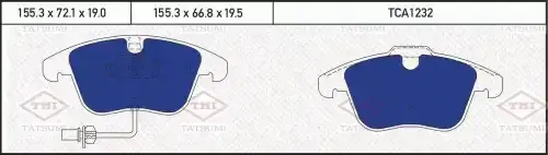 Тормозные колодки TATSUMI TCA1232