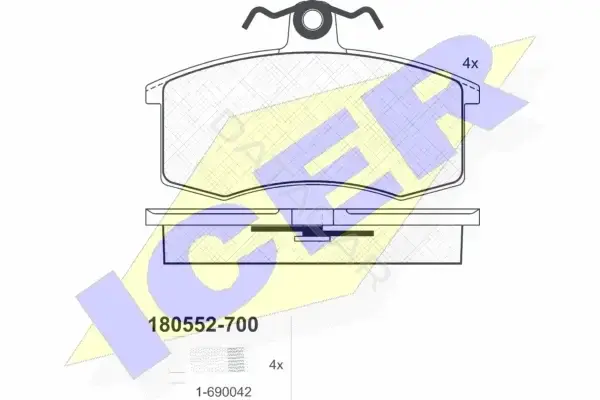 Тормозные колодки ICER 180552-700