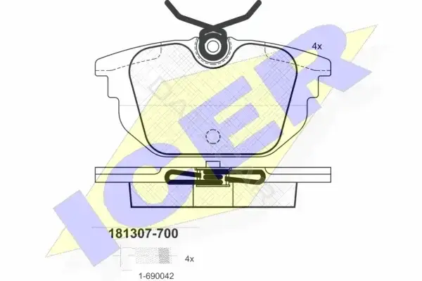 Тормозные колодки ICER 181307-700