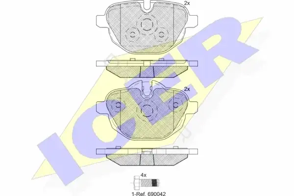 Тормозные колодки ICER 182004