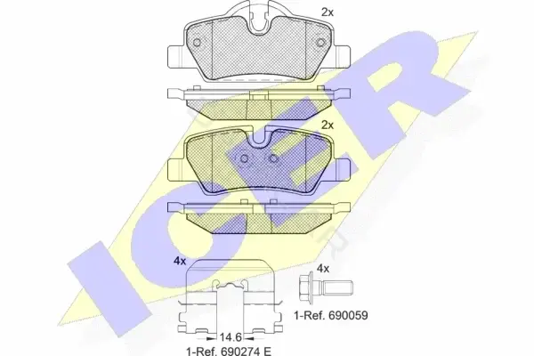 Тормозные колодки ICER 182190