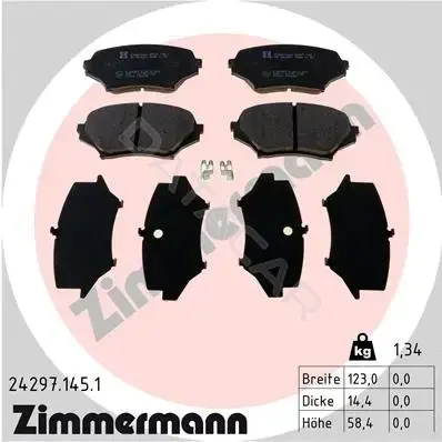 Тормозные колодки ZIMMERMANN 24297.145.1