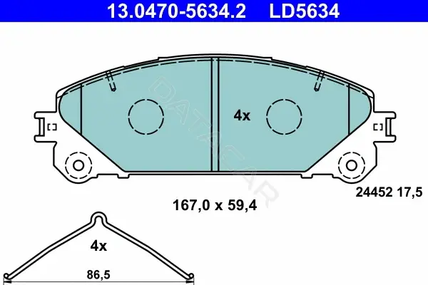 Тормозные колодки ATE 13.0470-5634.2