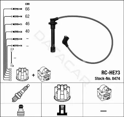 Высоковольтные провода NGK 8474