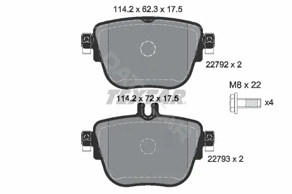 Тормозные колодки TEXTAR 2279201