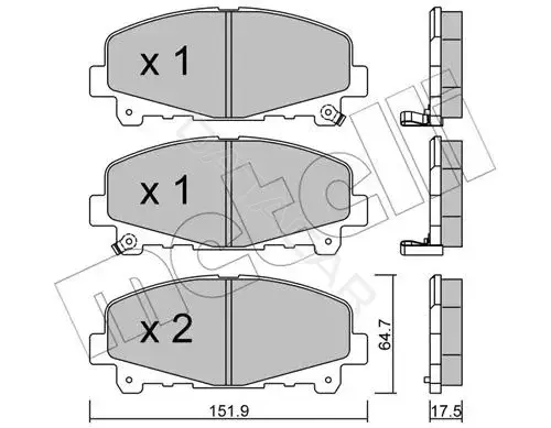 Тормозные колодки METELLI 22-0867-0