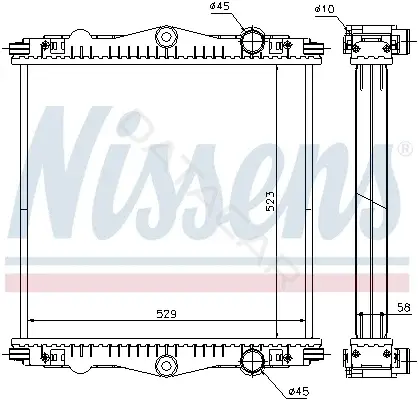 Радиатор охлаждения NISSENS 614450