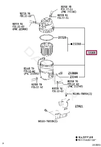 Топливный фильтр TOYOTA 233000L032