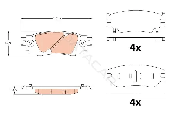 Тормозные колодки TRW GDB2183
