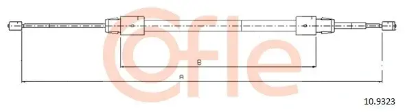Трос ручника COFLE/TELCO 92.10.9323