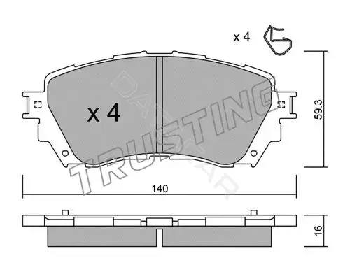 Тормозные колодки TRUSTING 1010.0