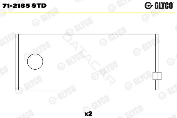 Вкладыши шатунные GLYCO 71-2185STD